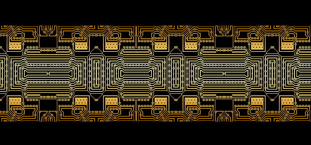 yellow and white circuit board