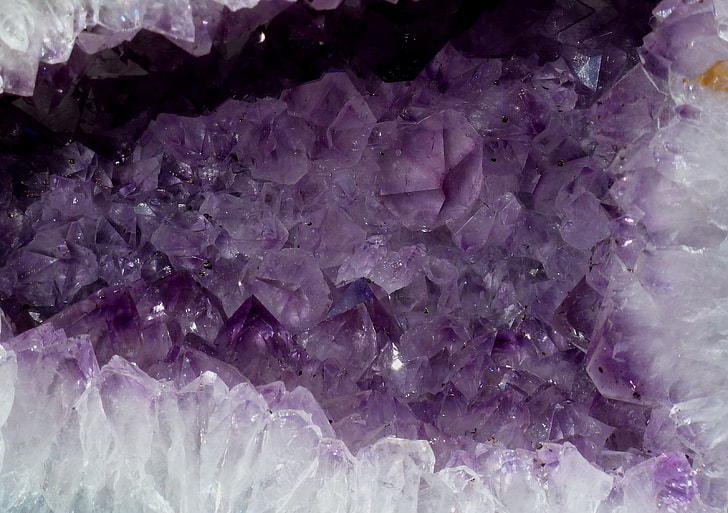 purple and white geode
