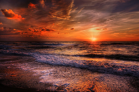 photo of seashore during golden hour