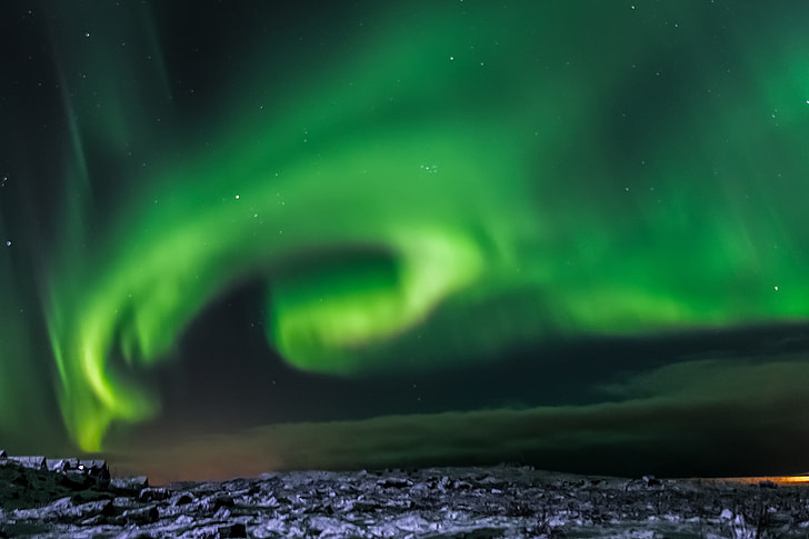 Night stars in Iceland