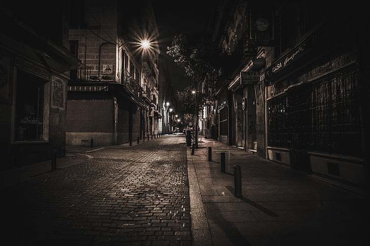 empty street during nighttime