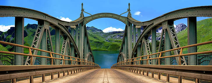 cable bridge 3D wallpaper