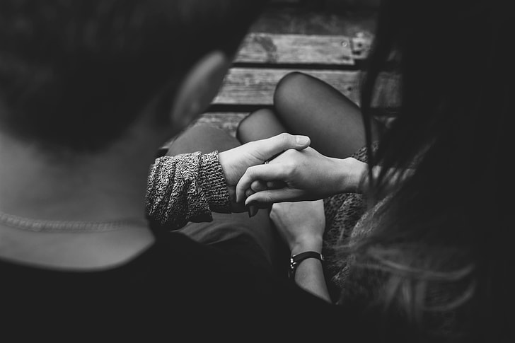 black and white photography of couples holding hands