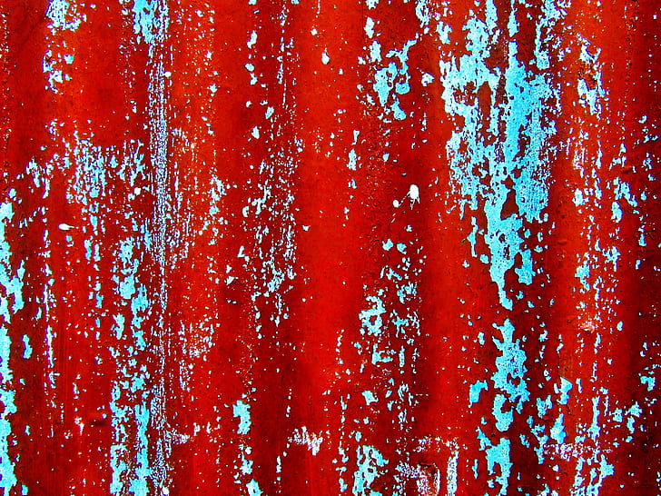 red and blue surface