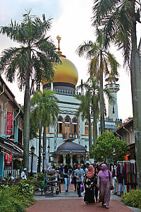 photo of people near Sultan Mosque during daytime