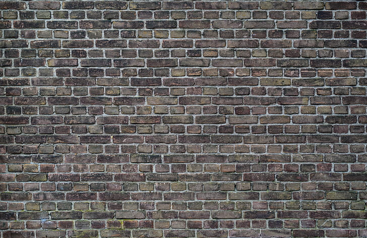 black and brown brick wall