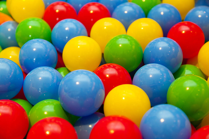 assorted-color balls
