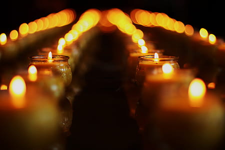 photo of candle lights