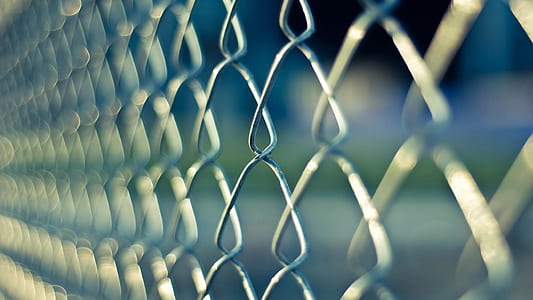 chain link fence focus photography