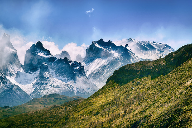 Snow-capped mountains in Chile