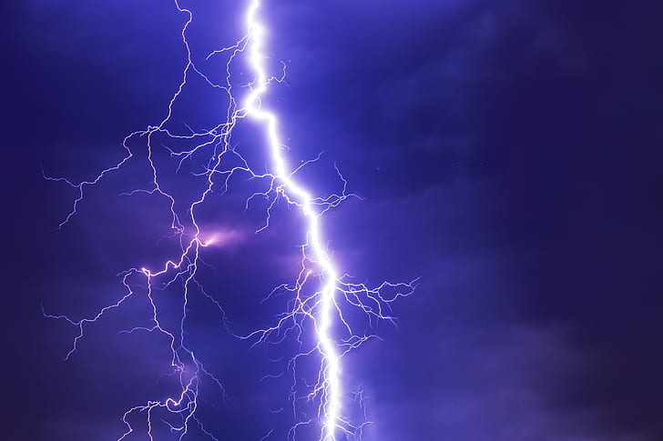 purple lightning storm