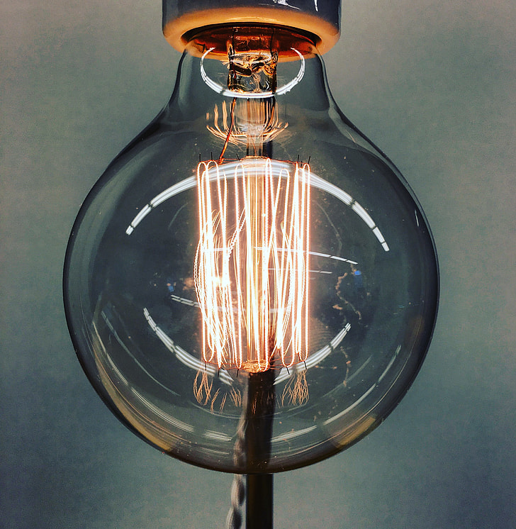 Closeup Vintage Lightbulb Idea