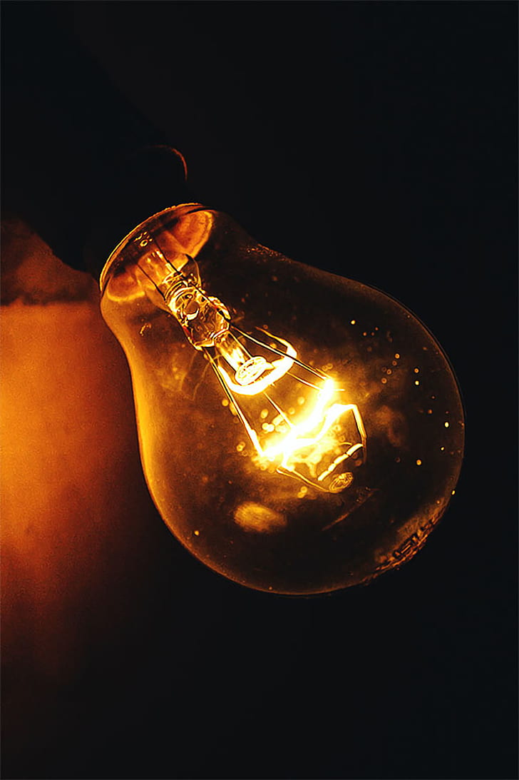 Close-up Photography of Lighted Light Bulb