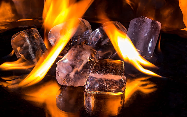 burning ice illustration