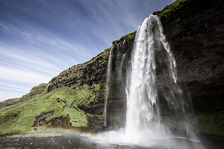 timelapse photography of waterfalls