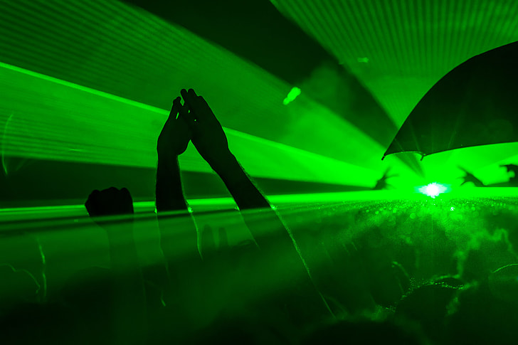 party with green LED