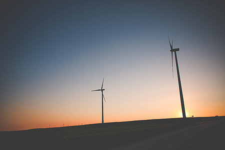 Sunset Windmills