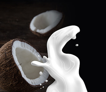 time lapse photography of coconut milk