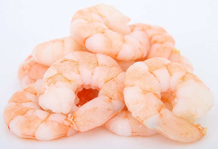 peeled orange shrimps