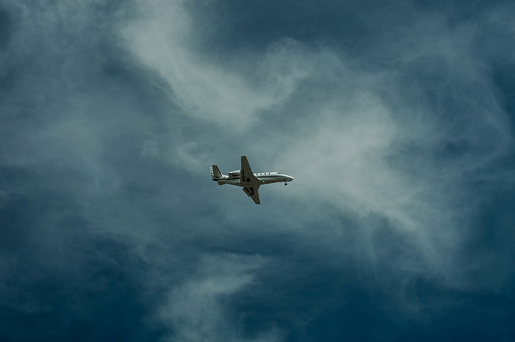 low angle view of plane on sky