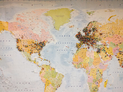 Pinned World Map