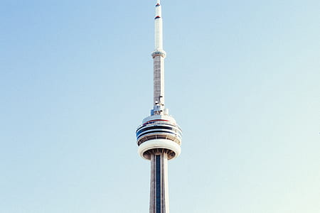 CN tower low-angle photography at daytime