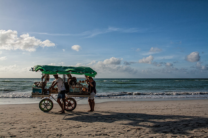 This image of two local beach vendors was captured on the beach in Varadero, Cuba. 