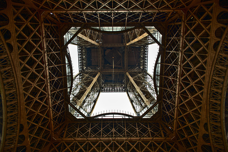 ground view of Eiffel tower