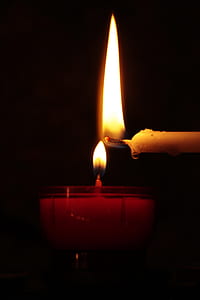 closeup photo of lighted candles