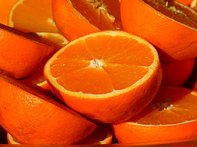 sliced orange fruits
