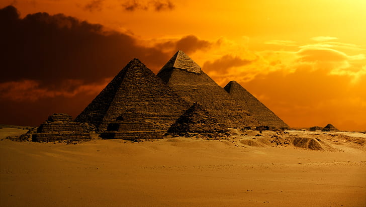 Pyramids of Giza digital wallpaper
