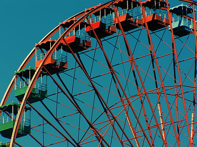 Orange and Green Ferris Wheel