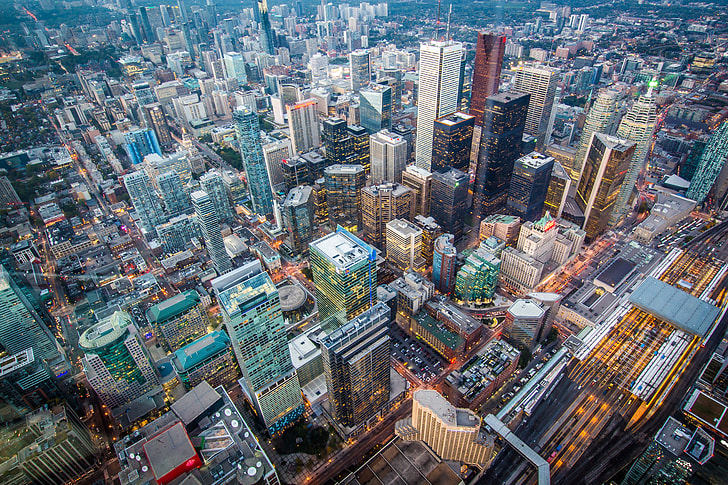 Cityscape shot of Toronto in Canada