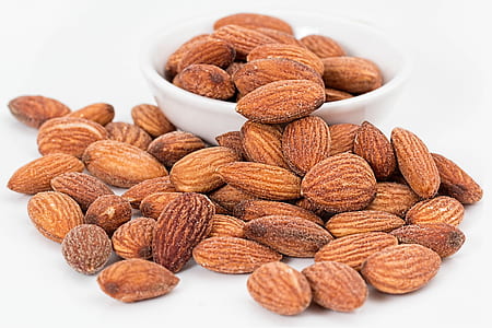 pile of almond nuts