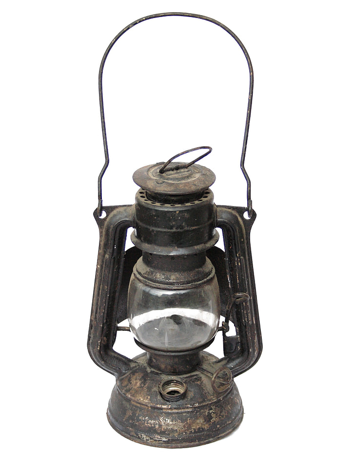 black tubular lamp