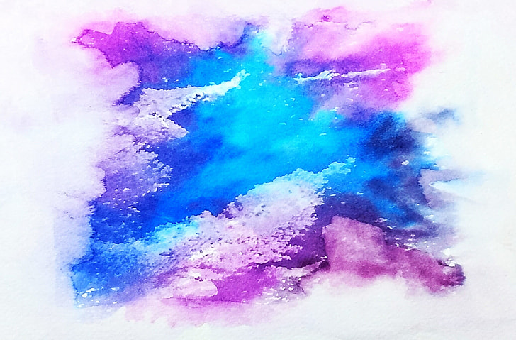 photo of blue and purple abstract artwork