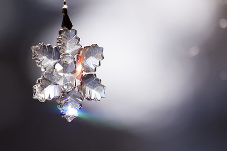photo of clear gemstone pendant