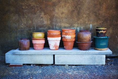 assorted plant pot lot