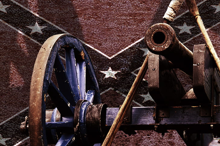 Confederate flag and artillery wallpaper