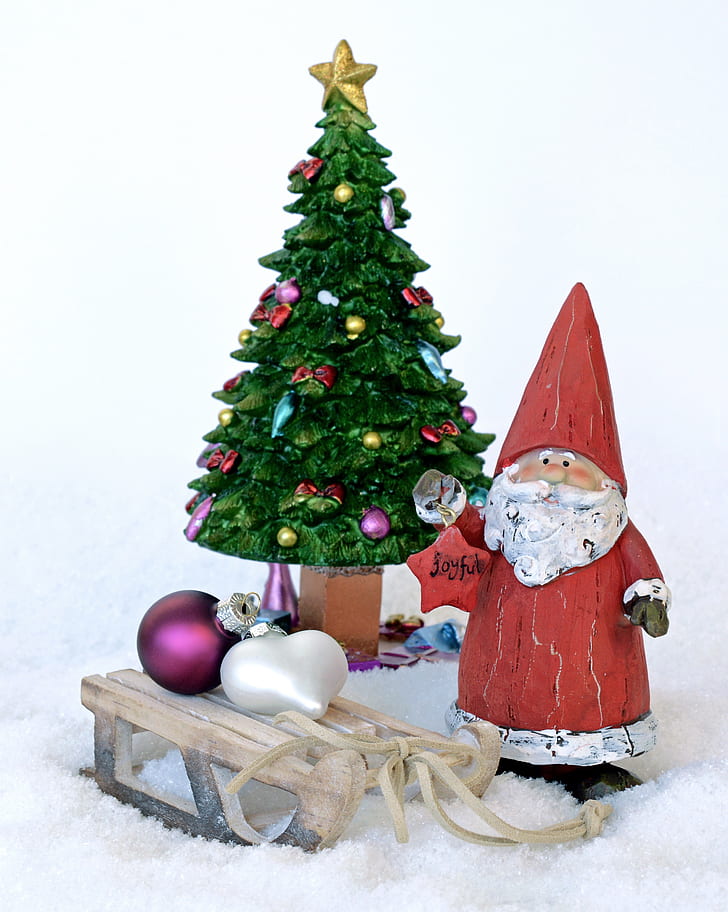 Santa Claus with Christmas tree figure