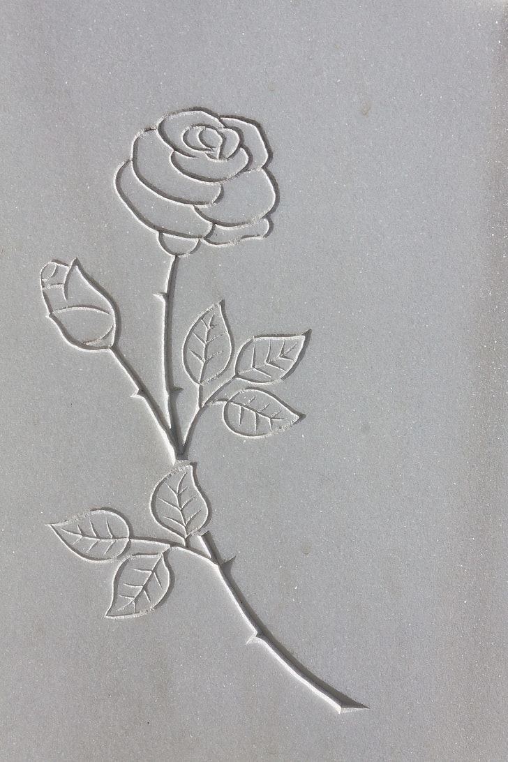 closeup photography of rose flower carved panel