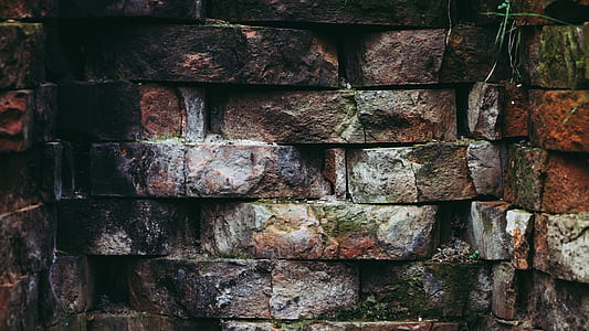 Brown and Grey Brick Wall