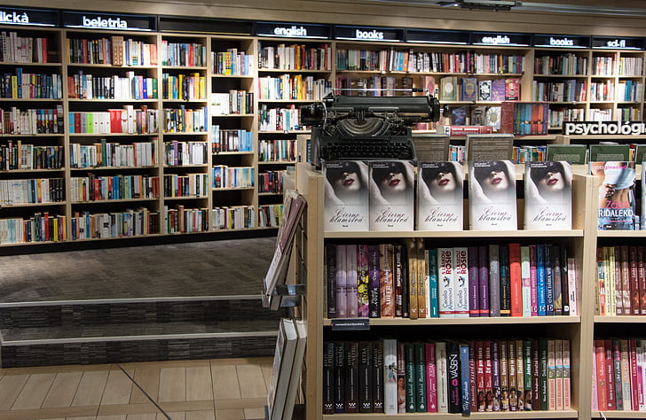 View of Books in Shelf