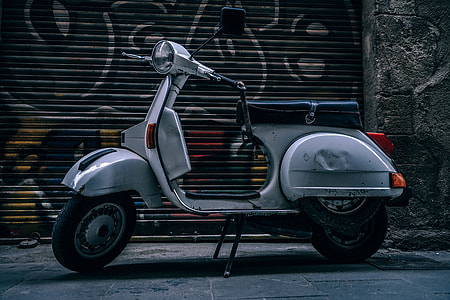 Scooter bike in an urban setting