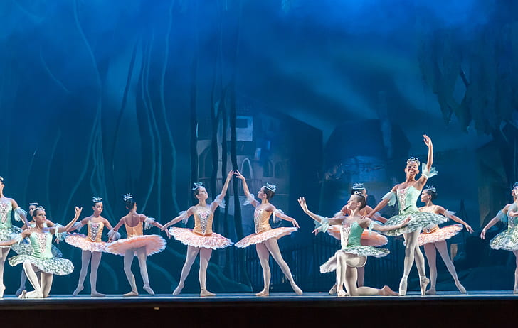 group of ballerina on stage