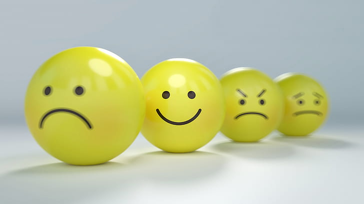 Image of yellow emoji balls