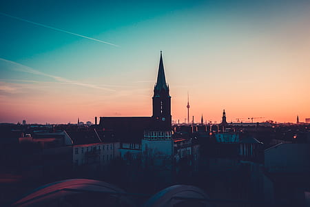 photography of city during sunset