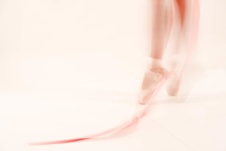 ballet, long exposure, leg, on toes, dance