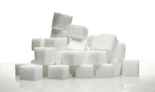 white cube sugars