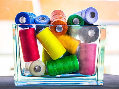 assorted-color thread roll lot